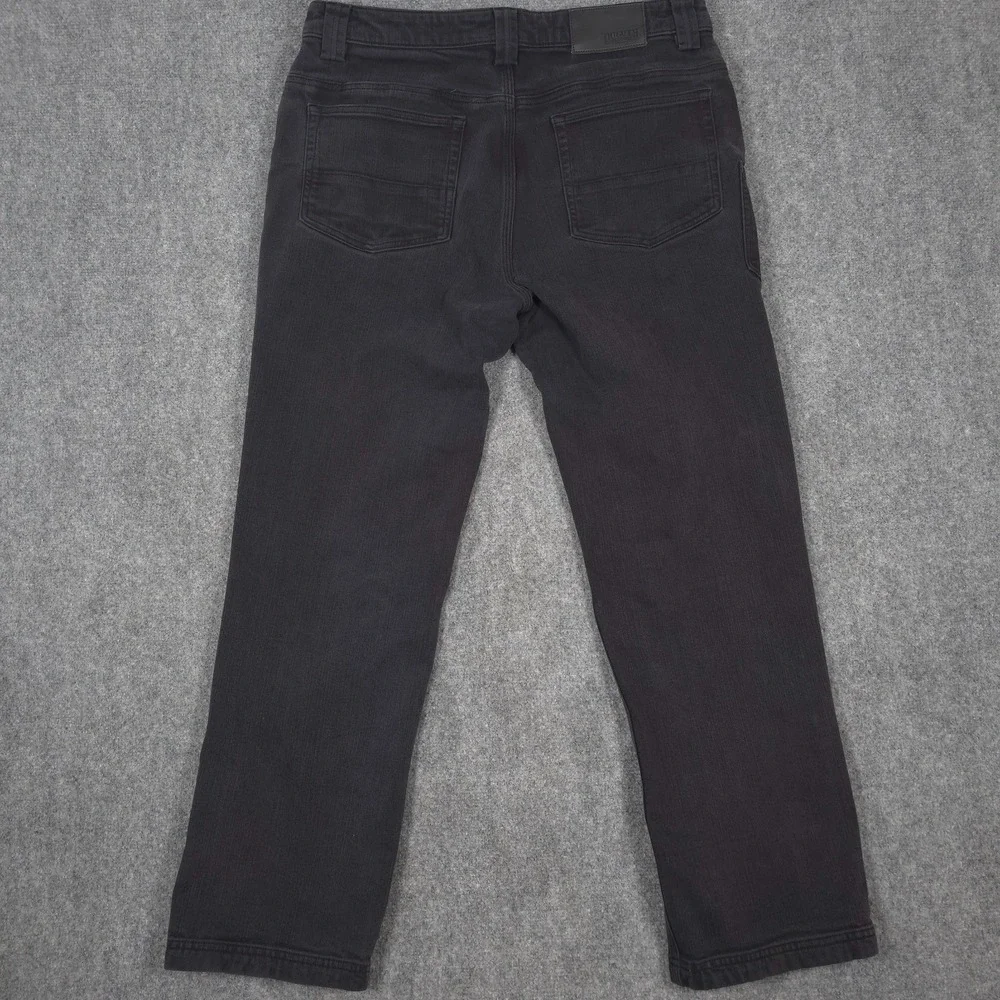Duluth Trading Ballroom Double Flex Jeans Mens 34x29* Black Relaxed Fit READ